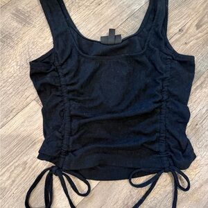 Black Ruched Top